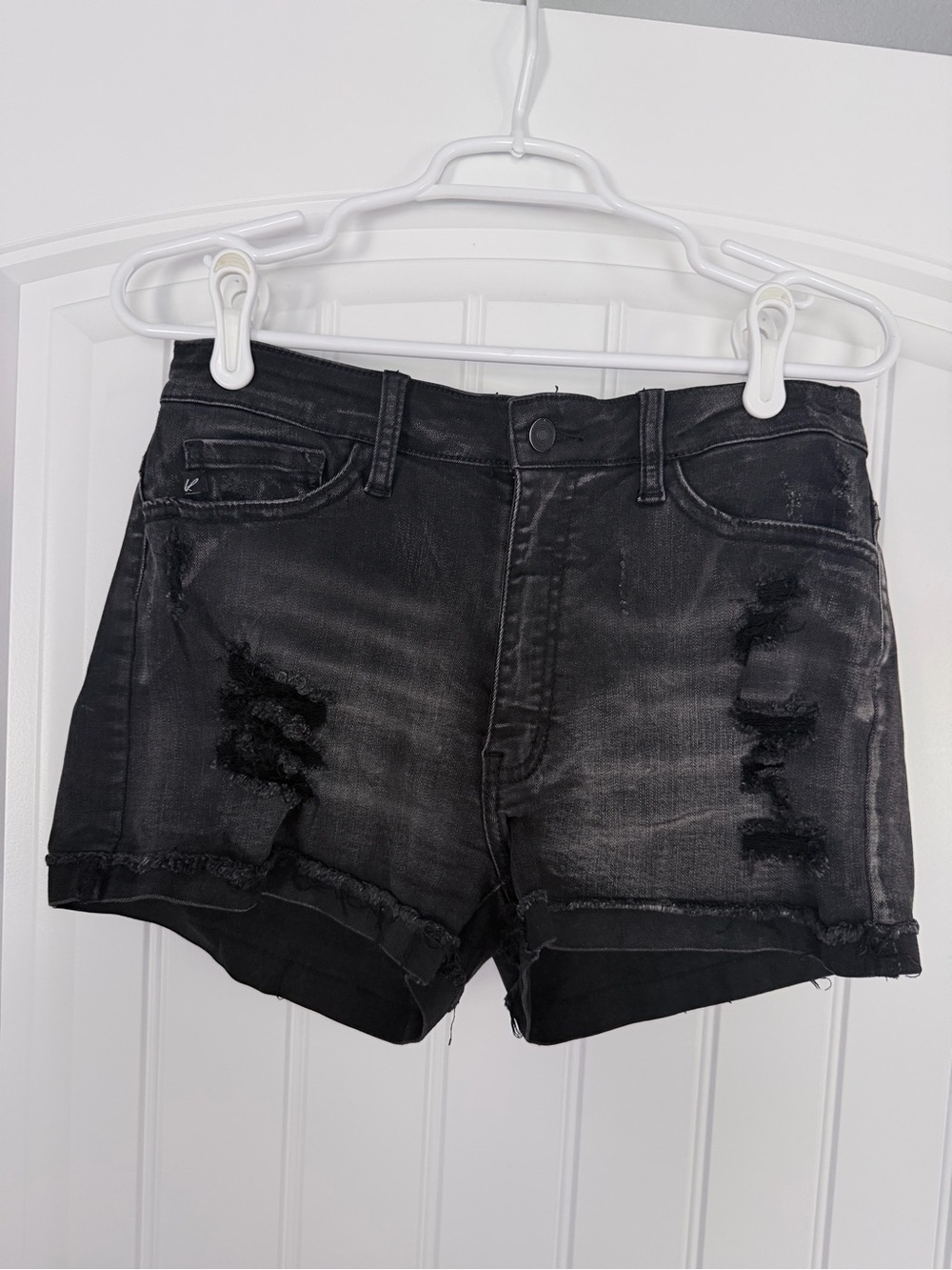 KanCan Black Distressed Denim Jean Shorts